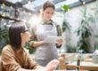 server taking order with ipad point of sale